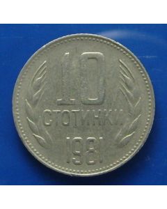 Bulgaria 10 Stotinki1981km# 114