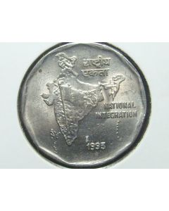 India  2 Rupees1993H km#121.3 - Type A