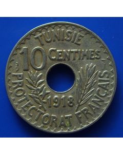 Tunisia  10 Centimes1918km# 243 