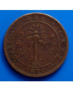 Ceylon  Cent1870 km#92