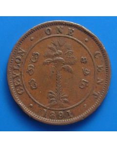 Ceylon  Cent1891 km#92