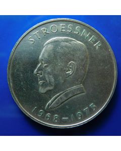 Paraguay 	 300 Guaranies	1968	  4th term of President Stroessner - Silver