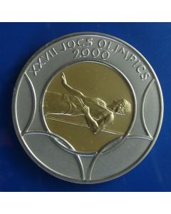 Andorra 	20 Diners	2000	 - Silver with 1½ gram Gold inley - High Jumper