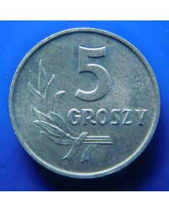 Poland  5 Groszy1970 Y# A46 Schön# 38