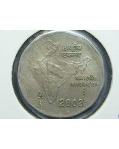 India  2 Rupees2002C km#121.3 - Type A 
