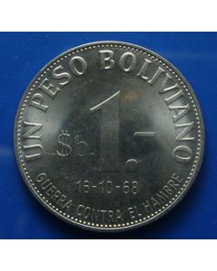 Bolivia Peso Boliviano 1968 km# 191  