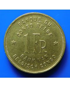 Belgian Congo Franc1944km# 26 Schön# A16