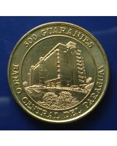 Paraguay 	 500 Guaranies	1997	 Bank of Paraguay - unc
