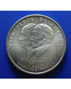 Bolivia	100 Pesos Bolivianos	1975	150th Anniversary of Independence 