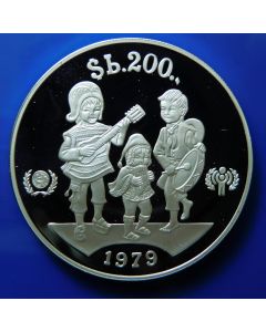 Bolivia	200 Pesos Bolivianos	1979	 Year of the Child 