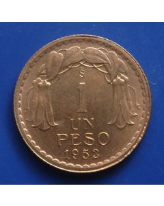 Chile  Peso 1953km# 179 