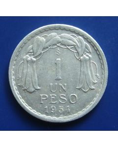 Chile  Peso 1954 km# 179a 