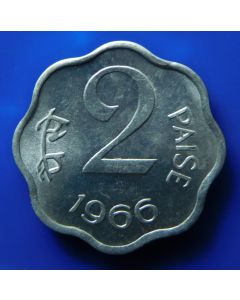 India-Republic	 2 Paise	1966	 - Bombay, Asoka Lion pedestal