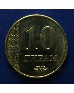  Tajikistan 	 10 Dirams	2011	 unc