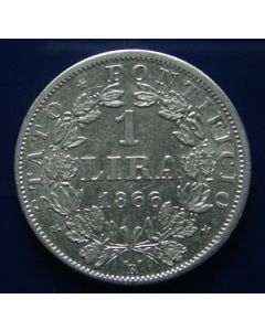 Vatican Lira1866  km# 1378 XXIIR