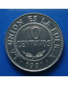 Bolivia 10 Centavoskm#202