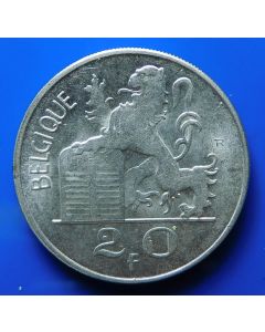 Belgium  20 Francs1950km# 140.1  Belgique - Silver