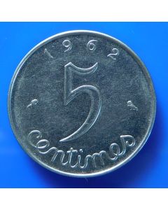 France  5 Centimes1962 km# 927  Schön# 61