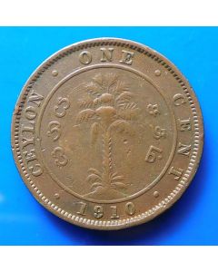 Ceylon  Cent1910 km# 102 Schön# 3