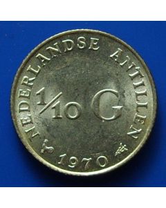 Netherlands Antilles  1/10 Gulden1970 km# 3