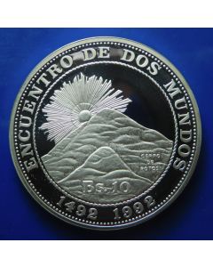 Bolivia	 10 Boliviano 	1991	 Radiant sun behind Cerro Rico