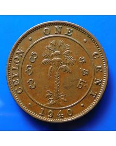 Ceylon  Cent1940 km# 111    Schön# 15