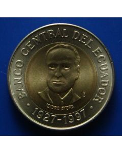 Ecuador 	 500 Sucres	1997	 - Isidro Ayora,70Th Ann. Central Bank - UNC