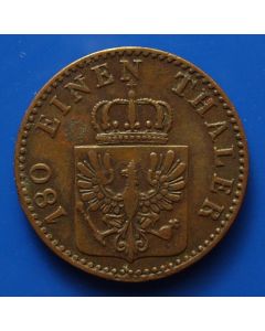 German States  Preussen 2 Pfennig 1864A km# 481