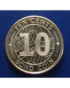 Zimbabwe 10 Cents2014km# new 