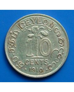 Ceylon  10 Cents1910 km# 97   Schön# 5