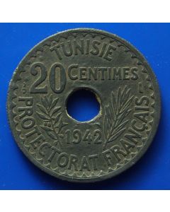 Tunisia  20 Centimes1942km# 268  