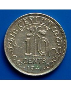 Ceylon  10 Cents1941 km# 112   Schön# 16