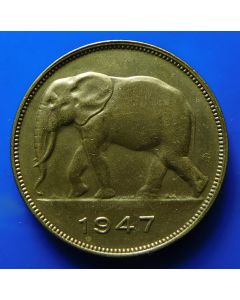Belgian Congo 5 Francs1947km# 29 Schön# 18