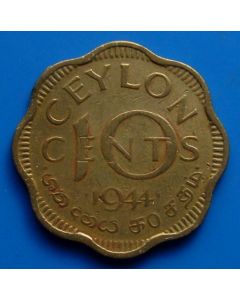 Ceylon  10 Cents1944 km# 118    Schön# 22
