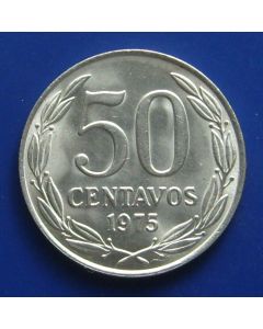 Chile 	 50 Centavos	1975	 - Defiant Condor on rock