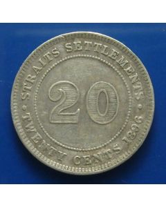 Straits Settlements  20 Cents1896 km# 12