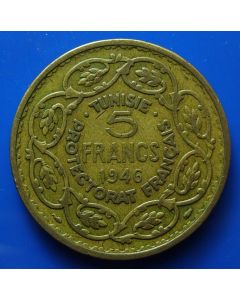 Tunisia  5 Francs1946km# 273 