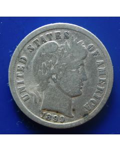 United States Dime 1899 - Barber / Silver
