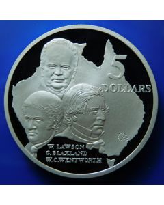 Australia 	 5 Dollars	1993	 W.Lawson, G. Blaxland, W.C. Wentworth - Silver / Proof