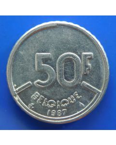 Belgium 	 50 Francs	1987	 - Belgique  (French Text)