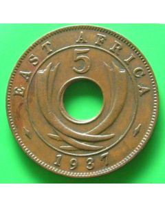 East Africa  5 Cents1937KNkm# 25.1  Schön# 28
