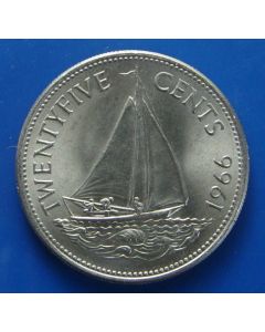 Bahamas 25 Cents1966km# 6 