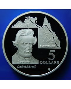 Australia 	 5 Dollars	1994	 Ludwig Leichhardt - Proog / Silver