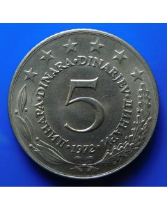 Yugoslavia  5 Dinara1972km#58   Schön#56