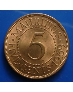 Mauritius  5 Cents1969km# 34