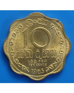 Ceylon  10 Cents1963km130    Schön# 36