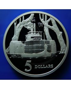 Australia 	 5 Dollars	1997	 Riverboat - Silver / Proof