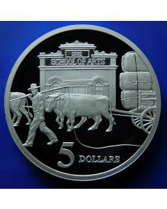 Australia 	 5 Dollars	1997	 Ox-drawn wagons - Silver / Proof