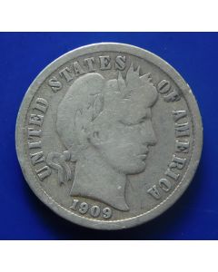 United States	 Dime	1909	 -  Barber / Silver