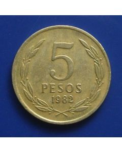 Chile  5 Pesos1982 km# 217.1 
